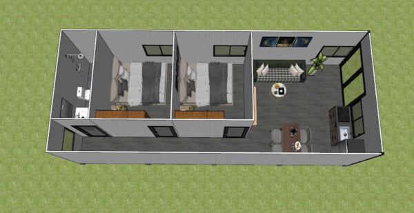 Nhà Panel Giá rẻ 4 x 10m = 40m2