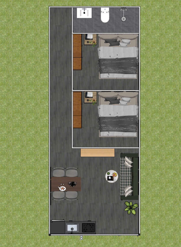 Nhà Panel Giá rẻ 4 x 10m = 40m2 Nhà Panel Giá rẻ 4 x 10m = 40m2