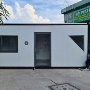NHÀ PANEL 14.4M2 KÍNH CÁCH ĐIỆU TAM GIÁC MẪU 1