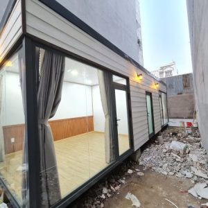 NHÀ LẮP GHÉP XI MĂNG GIẢ GỖ 30M2